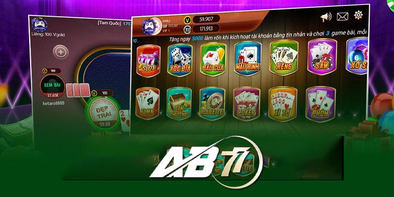 Quy trình tham gia game bài Đổi Thưởng AB77